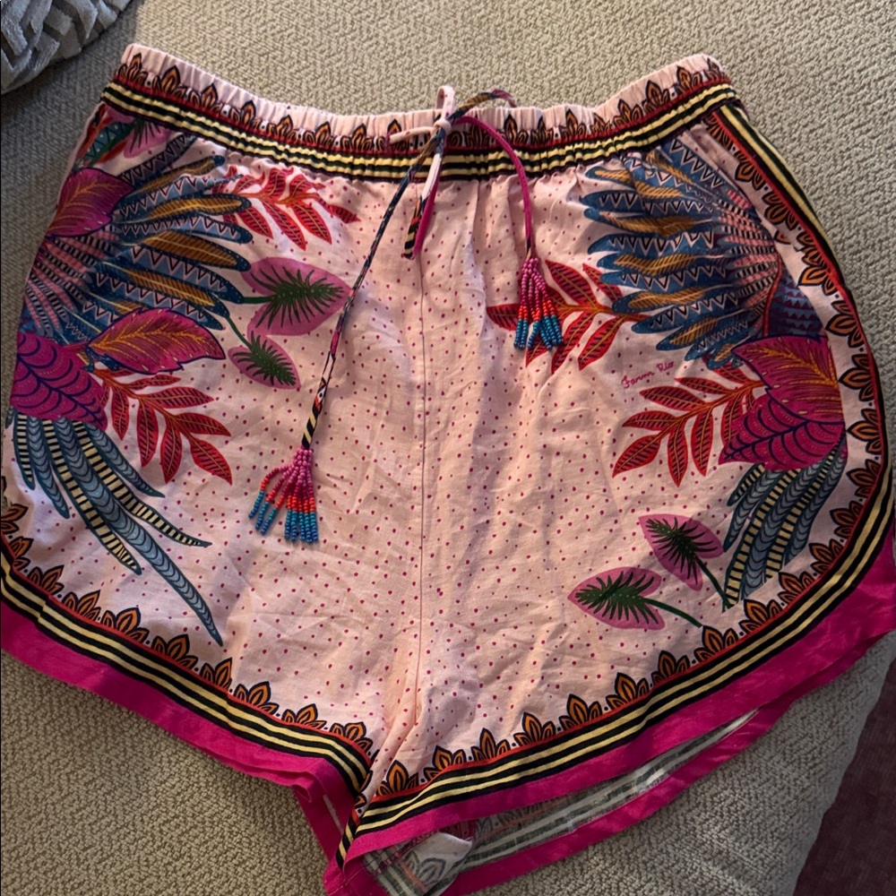 FARM Rio Pink and Multicolor Patterned Athletic Shorts
